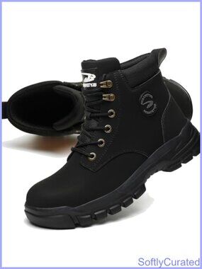 Steel Toe Boots Waterproof Lightweight Safety Work Shoes